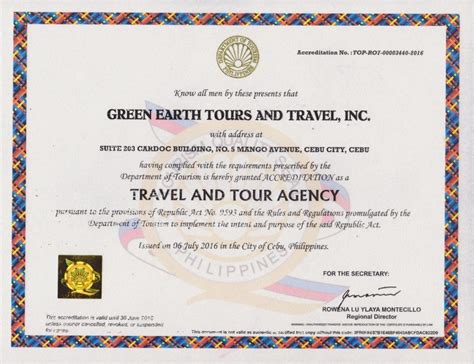 dot-accredited travel agency